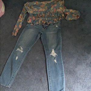 Lucky Brand Distressed Leyla Skinny Jeans